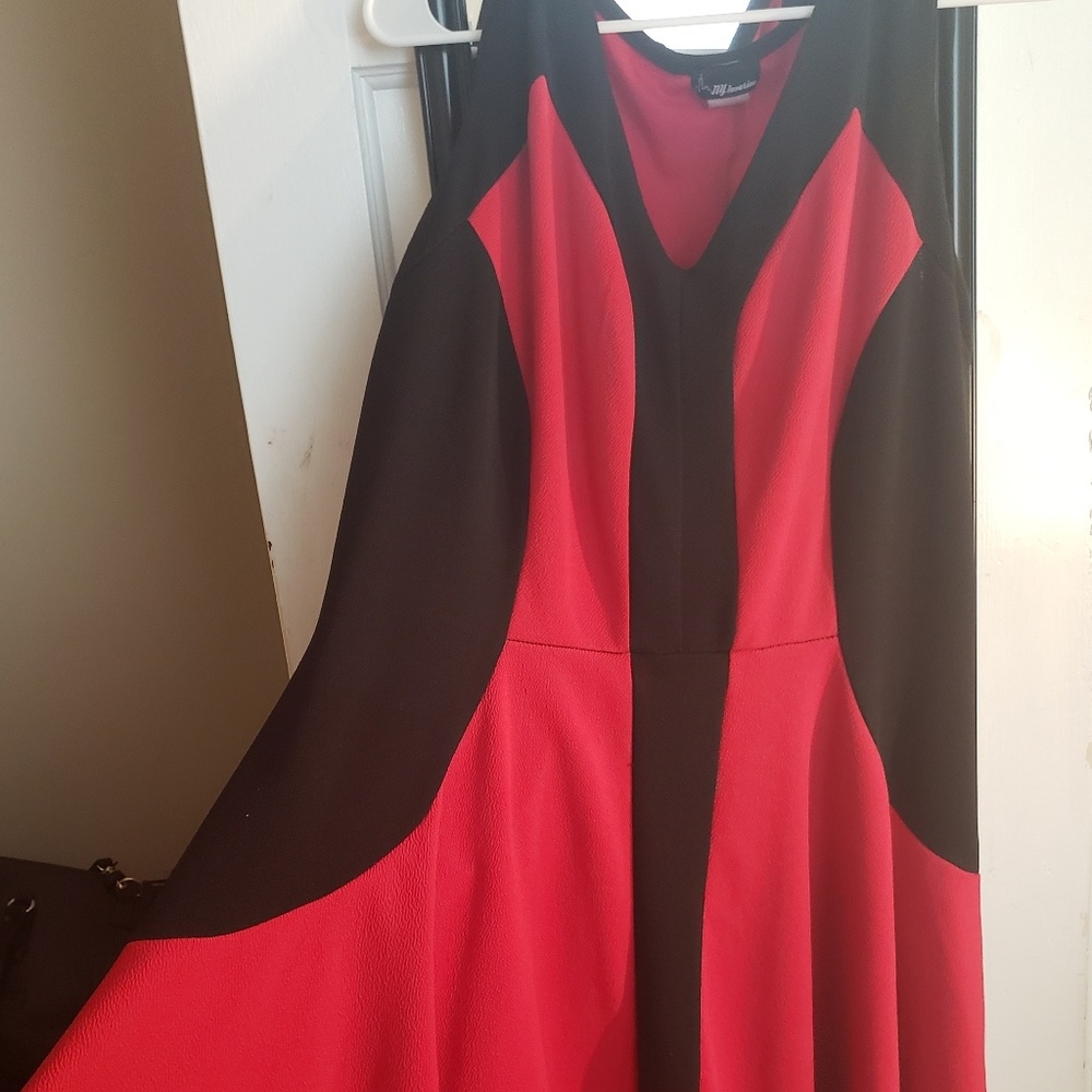 Red fit and flare